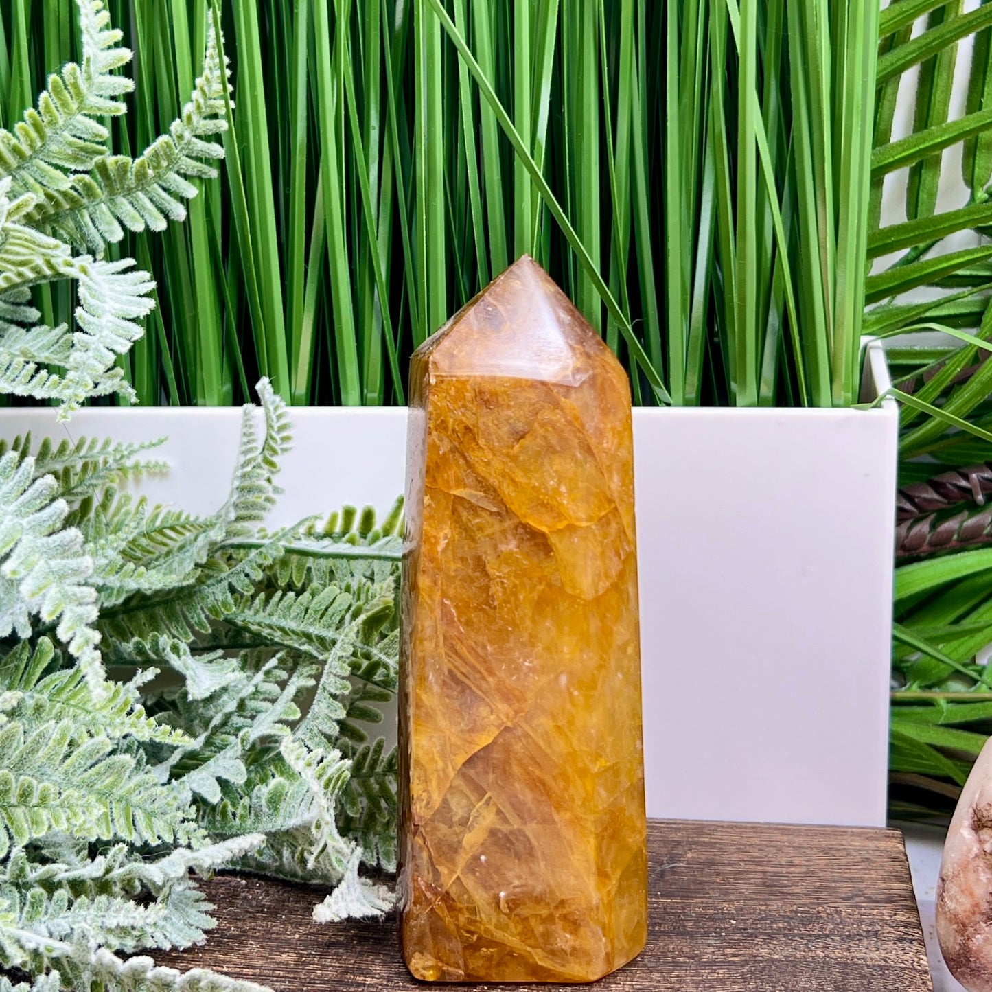 Golden Healer Quartz Tower Healing Crystal Generator 408g