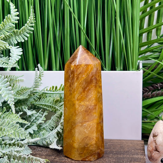 Golden Healer Quartz Tower Healing Crystal Generator 408g