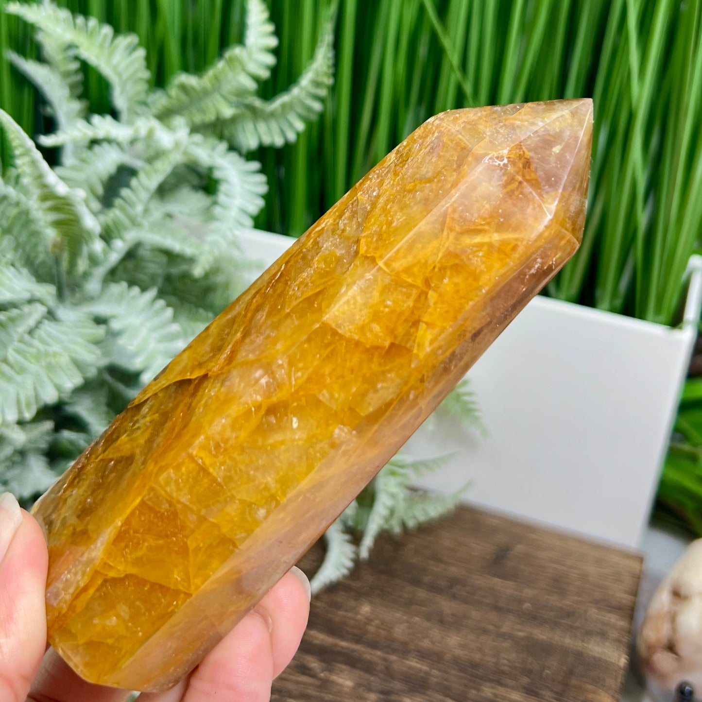 Golden Healer Quartz Tower Healing Crystal Generator 408g