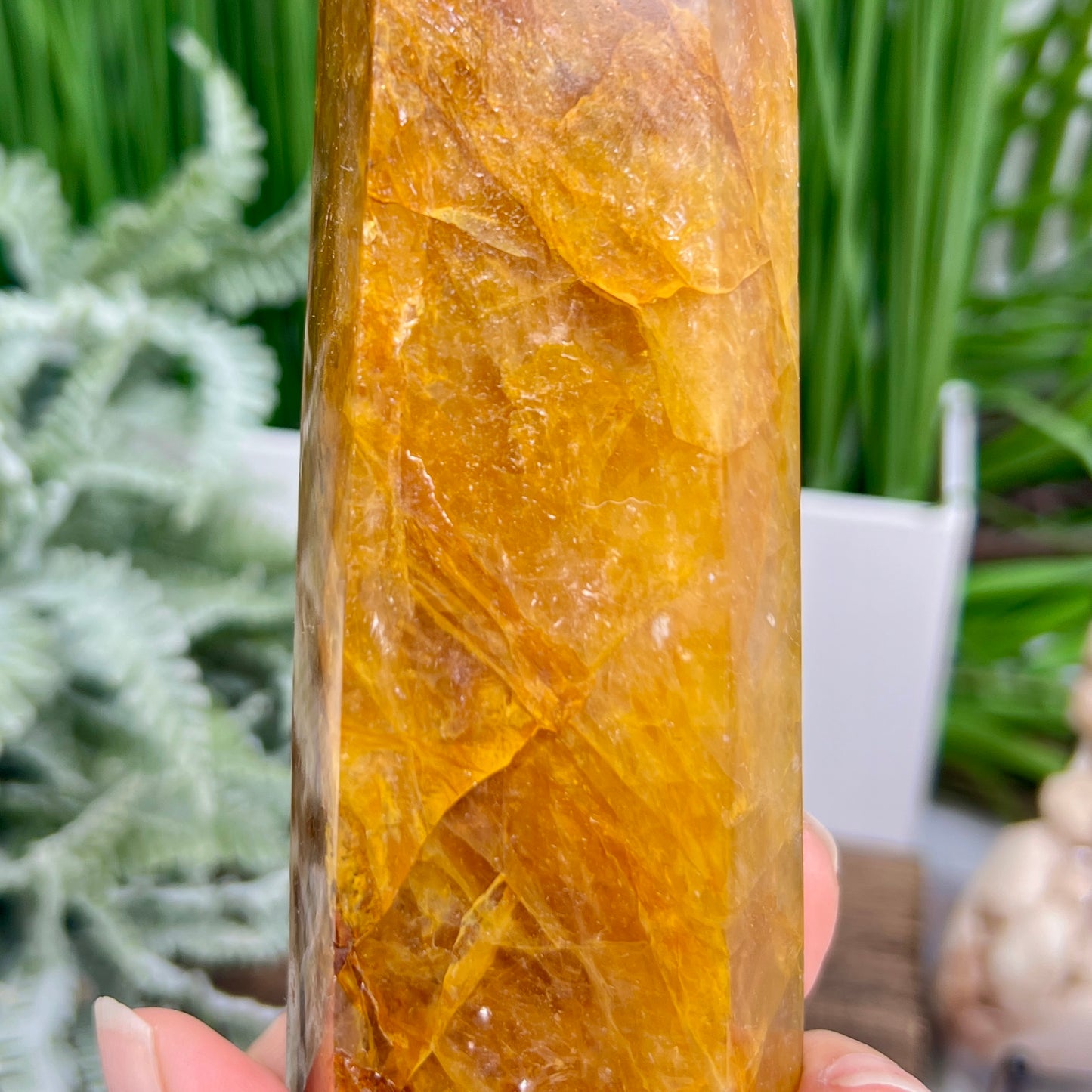 Golden Healer Quartz Tower Healing Crystal Generator 408g