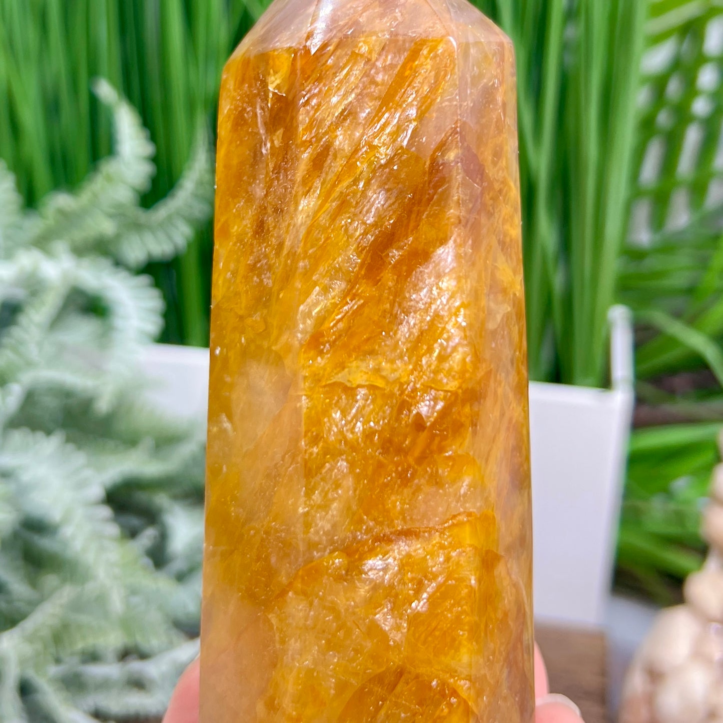 Golden Healer Quartz Tower Healing Crystal Generator 408g