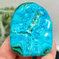 Chrysocolla Malachite Palm Stone Worry Meditation Crystal Peru 156g