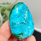 Chrysocolla Malachite Palm Stone Worry Meditation Crystal Peru 156g