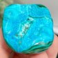 Chrysocolla Malachite Palm Stone Worry Meditation Crystal Peru 156g