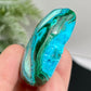 Chrysocolla Malachite Palm Stone Worry Meditation Crystal Peru 156g