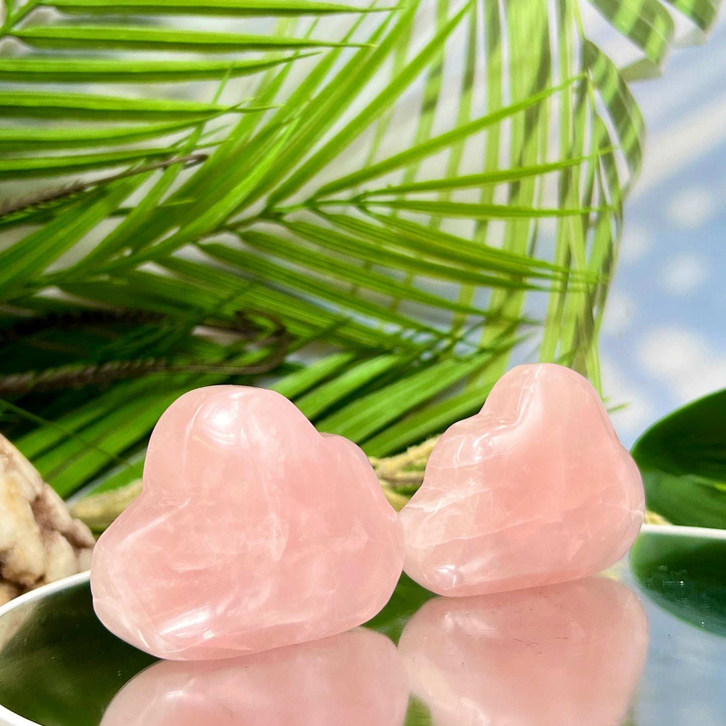 Rose Quartz Clouds Crystal Carvings