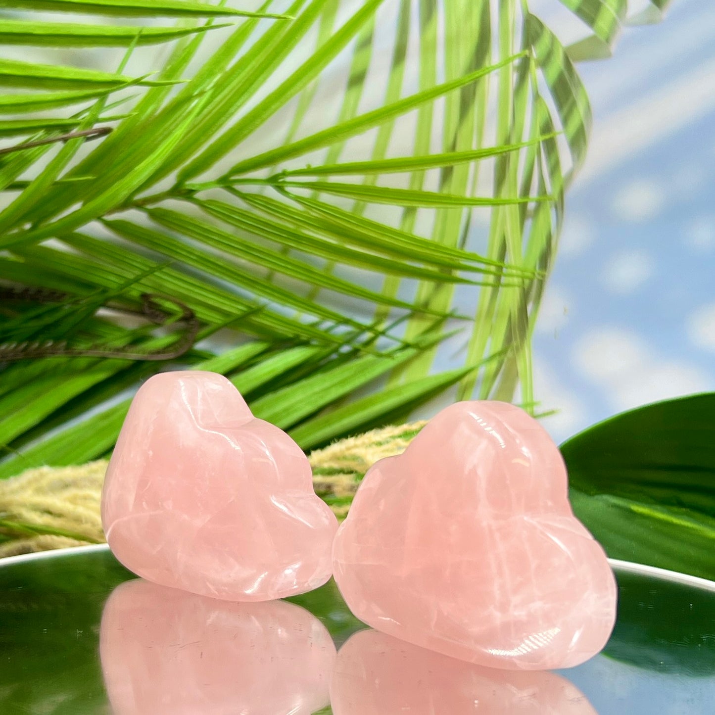 Rose Quartz Clouds Crystal Carvings