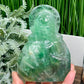 Fluorite Our Lord Jesus Sacred Heart Christian Crystal Carving 528g