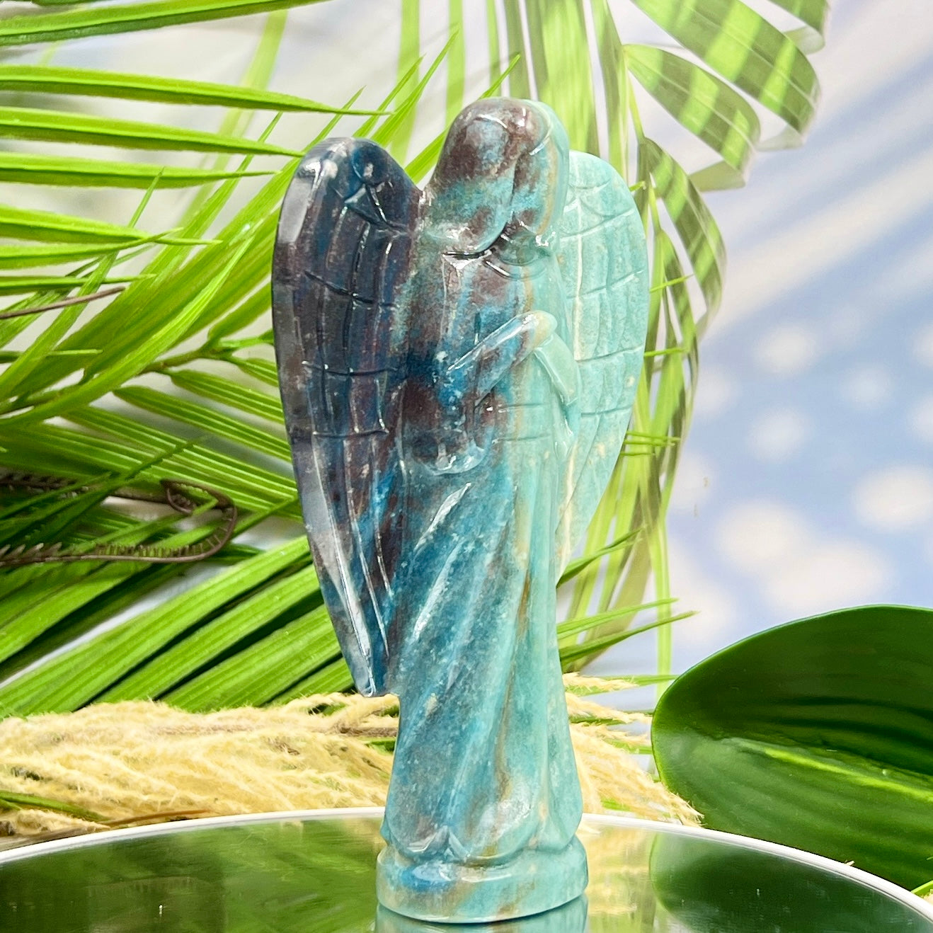 Trolleite Guardian Angel Rare Christian Crystal Carving 530g 156mm