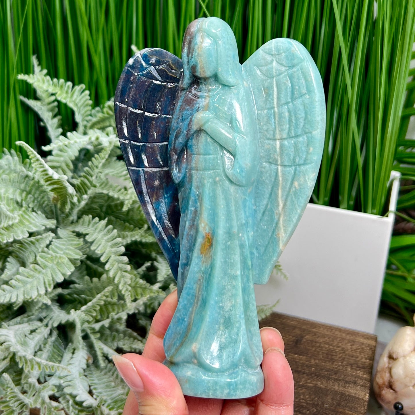 Trolleite Guardian Angel Rare Christian Crystal Carving 530g 156mm