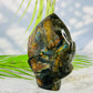 Fire Labradorite Leaf Flashy Crystal Carving