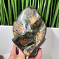 Fire Labradorite Leaf Flashy Crystal Carving