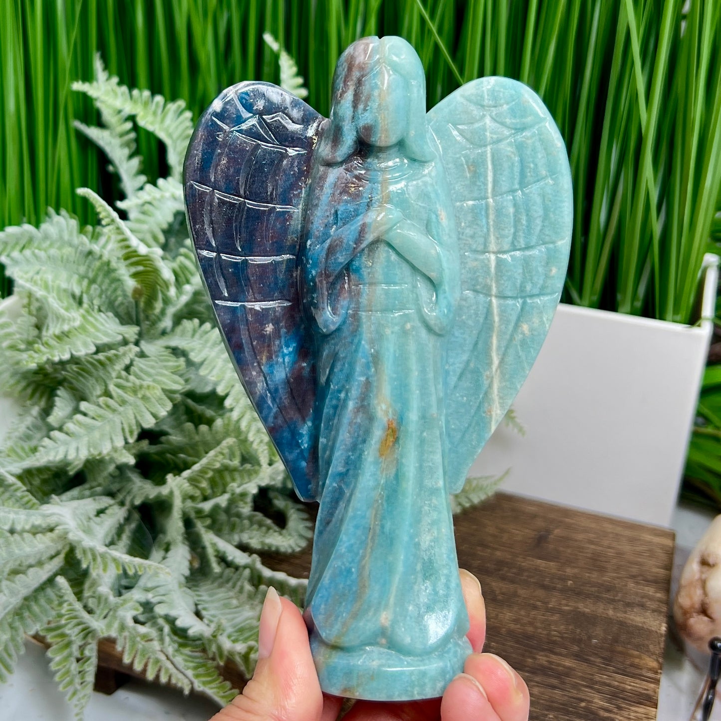 Trolleite Guardian Angel Rare Christian Crystal Carving 530g 156mm