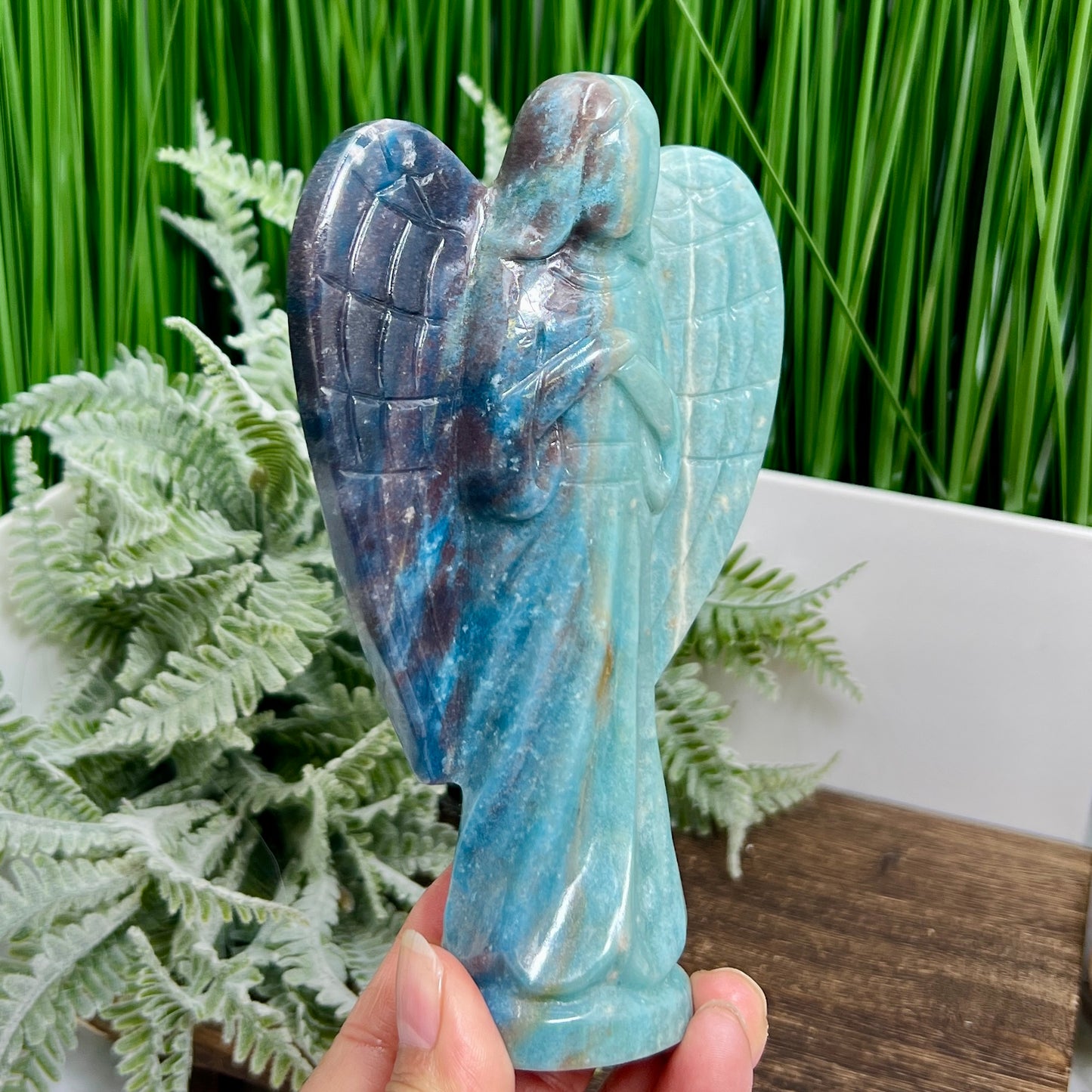 Trolleite Guardian Angel Rare Christian Crystal Carving 530g 156mm