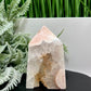 Flower Agate Pink Amethyst Tower Crystal Generator 404g