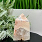 Flower Agate Pink Amethyst Tower Crystal Generator 404g