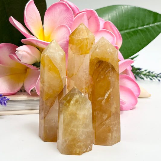 Golden Healer Quartz Points Towers Crystal Generators