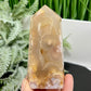 Flower Agate Tower Healing Crystal Generator 208g 98mm