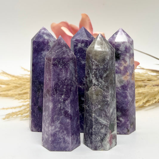 Lepidolite Purple Mica Points Crystal Generator