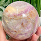 Silky Fluorite Sphere Healing Crystal Ball 1538g 107mm