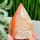 Carnelian Quartz Flame Healing Crystal Carving 124g