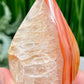 Carnelian Quartz Flame Healing Crystal Carving 124g