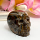 Tigers Iron Red Jasper Hematite Skull Skull Mugglestone 2 Inches Crystal Carving