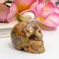 Crazy Lace Agate Skull 2 Inches Hand Carved Crystal Carving