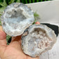 Moroccan Quartz Geode Rock Sphere Crystal 436g