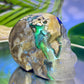 Volcanic Agate Quartz Skull UV Reactive Healing Crystal Carving 432g