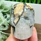 Volcanic Agate Quartz Skull UV Reactive Healing Crystal Carving 432g