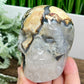 Volcanic Agate Quartz Skull UV Reactive Healing Crystal Carving 432g