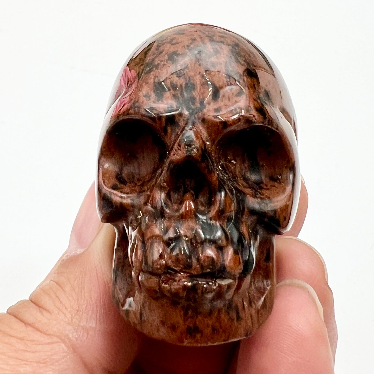 Mahogany Obsidian Skull 2 Inches Hand Carved Crystal Carving