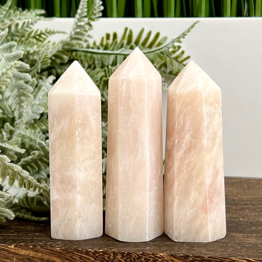 Pink Opal Points Towers Healing Crystal Generators