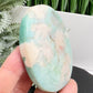 Green Flower Agate Sakura Rare Large Palm Stone Meditation Crystal 112g