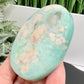 Green Flower Agate Sakura Rare Large Palm Stone Meditation Crystal 112g