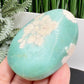 Green Flower Agate Sakura Rare Large Palm Stone Meditation Crystal 112g