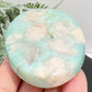 Green Flower Agate Sakura Rare Large Palm Stone Meditation Crystal 112g