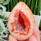 Carnelian Egg Healing Druzy Crystal 92g