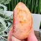 Carnelian Egg Healing Druzy Crystal 92g