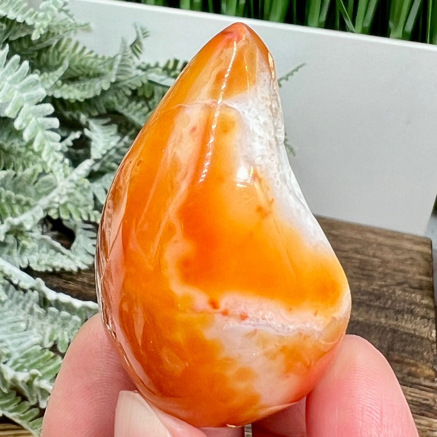 Carnelian Egg Healing Druzy Crystal 70g