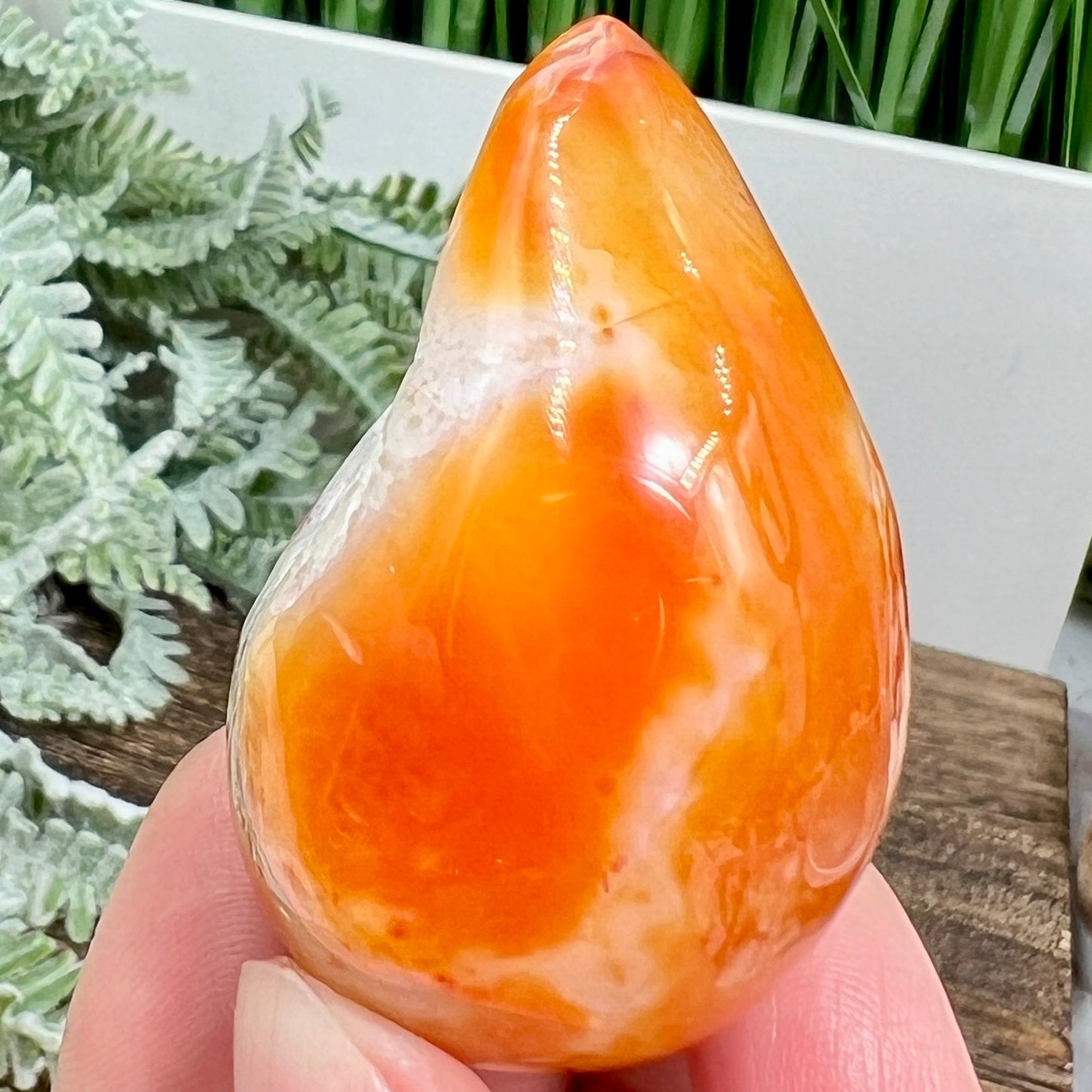 Carnelian Egg Healing Druzy Crystal 70g