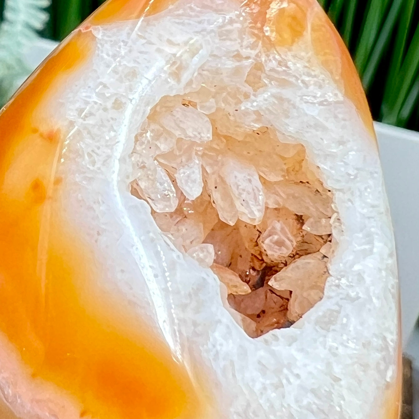 Carnelian Egg Healing Druzy Crystal 70g