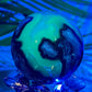 Volcanic Agate Quartz Sphere UV Reactive Healing Crystal Ball 376g 66mm