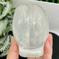 Satin Spar Selenite Alien Skull Top Quality Translucent Crystal Morocco 980g