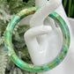 Ruby in Fuchsite Bangle Bracelet UV Reactive Wearable Crystal 58mm Diameter