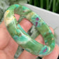 Ruby in Fuchsite Bangle Bracelet UV Reactive Wearable Crystal 58mm Diameter