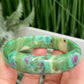 Ruby in Fuchsite Bangle Bracelet UV Reactive Wearable Crystal 58mm Diameter