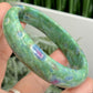 Ruby in Fuchsite Bangle Bracelet UV Reactive Wearable Crystal 59mm Diameter