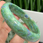 Ruby in Fuchsite Bangle Bracelet UV Reactive Wearable Crystal 59mm Diameter